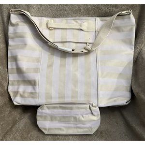 Gloria Vanderbilt Around Town Duo Travel Shopping Shoulder Tote & Cosmetic Bag‎